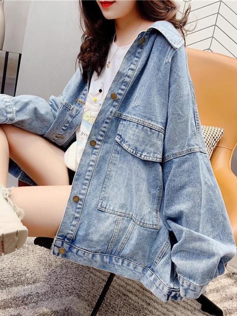 Women' Jackets Denim Jacket Womens Black Blue Korean Version Spring Autumn Jeans Coat Casual Harajuku Streetwear Female VintageWomen
Women' Jackets Denim Jacket Womens Black Blue Korean Version Spring Autumn Jeans Coat Casual Harajuku Streetwear Female VintageWomen