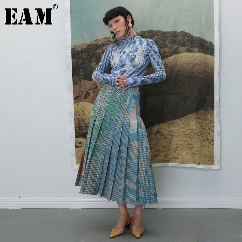 EAM High Elastic Waist Pleated Plaid Print Contrast Color Halfbody Skirt Women Fashion Spring Autumn 1B741 Y200326, Flower color
EAM High Elastic Waist Pleated Plaid Print Contrast Color Halfbody Skirt Women Fashion Spring Autumn 1B741 Y200326, Flower color
