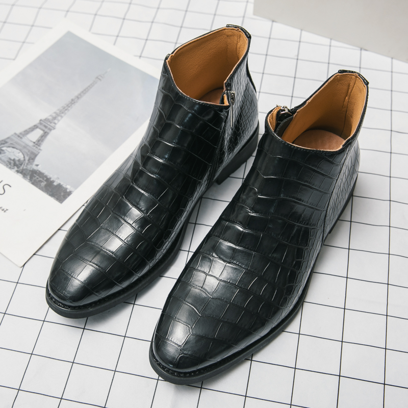Chelsea Boots Men Shoes PU Solid Color Fashion Classic Business Casual Everyday Crocodile Pattern Side Zipper Ankle Boots CP067, Clear
Chelsea Boots Men Shoes PU Solid Color Fashion Classic Business Casual Everyday Crocodile Pattern Side Zipper Ankle Boots CP067, Clear