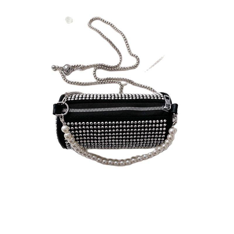Evening Bags Handbag Jelly Bag Pearl Chain Rivet Summer Shoulder Concise Fashion Luxury On Seaside Beach JT530001, Black
Evening Bags Handbag Jelly Bag Pearl Chain Rivet Summer Shoulder Concise Fashion Luxury On Seaside Beach JT530001, Black