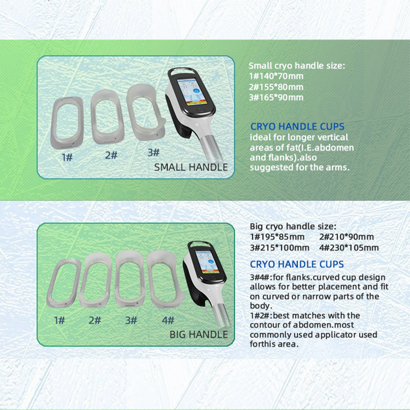 Portable cryolipolysis fat freezing machine for body shaping cool cryotherapy beauty equipment with double chin head
