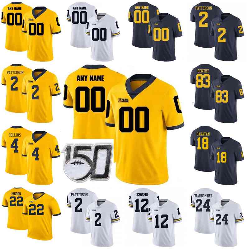 Custom Michigan Wolverines College Football Jerseys Kids Youth Zach Gentry Jersey Grant Perry Glasgow Patterson Charles Woodson Stitched, Men's blue with 150th patch
Custom Michigan Wolverines College Football Jerseys Kids Youth Zach Gentry Jersey Grant Perry Glasgow Patterson Charles Woodson Stitched, Men's blue with 150th patch