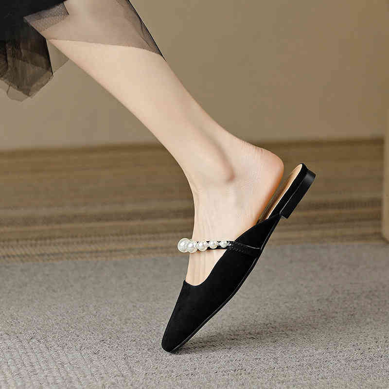 Sandals Summer pearl one line belt Mary Jane half slippers women wear Baotou flat Muller shoes QT2O, 1# shoe box
Sandals Summer pearl one line belt Mary Jane half slippers women wear Baotou flat Muller shoes QT2O, 1# shoe box