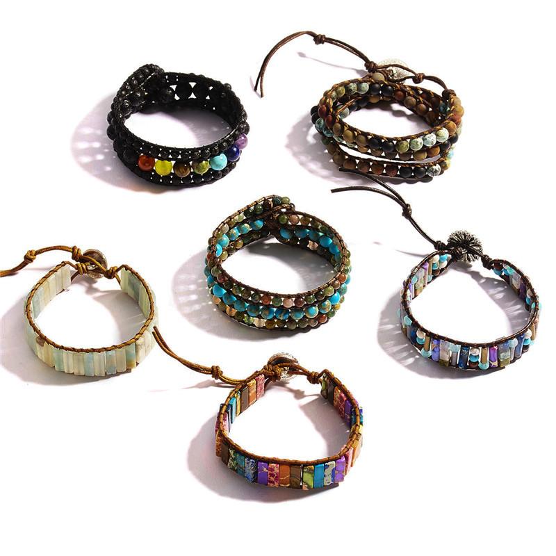 Charm Bracelets 2022 High Quality Boho Turquise Natural Stones Leather Wrap Statement Bracelet For Women Handmade Beaded Jewelry
Charm Bracelets 2022 High Quality Boho Turquise Natural Stones Leather Wrap Statement Bracelet For Women Handmade Beaded Jewelry