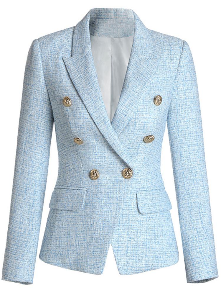 Women' Suits & Blazers QUALITY Est 2022 Designer Blazer Women' Long Sleeve Double Breasted Metal Lion Buttons BlazerWomen, Light blue
Women' Suits & Blazers QUALITY Est 2022 Designer Blazer Women' Long Sleeve Double Breasted Metal Lion Buttons BlazerWomen, Light blue