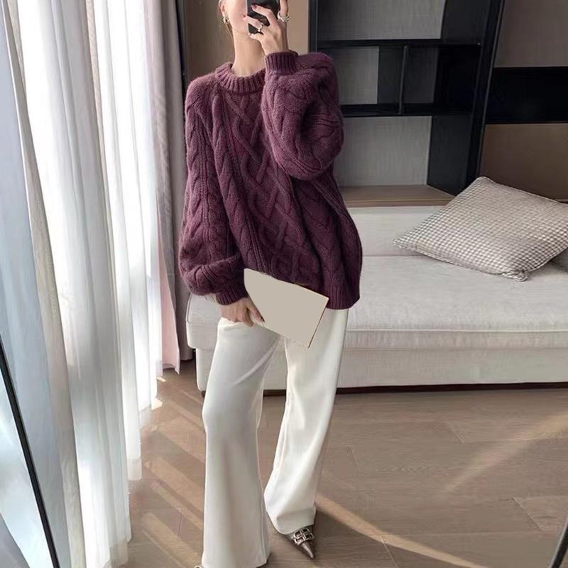 Women's Sweaters Women's Vintage Sweater Top Loose Lazy Knit Casual Round Neck Long Sleeve Solid Pullover TopWomen's, Red
Women's Sweaters Women's Vintage Sweater Top Loose Lazy Knit Casual Round Neck Long Sleeve Solid Pullover TopWomen's, Red