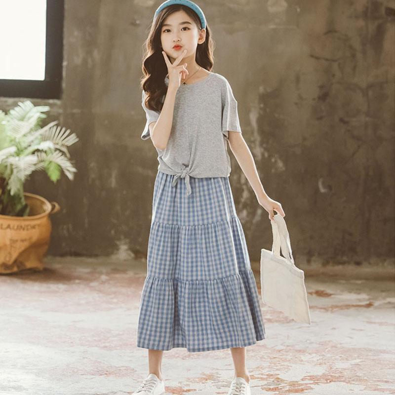 Clothing Sets Girls 2022 Summer Children Suit Kids Tops Tees And Blue Plaid Long Skirts 2 Pcs Set Fashion Clothes 6-14Y
Clothing Sets Girls 2022 Summer Children Suit Kids Tops Tees And Blue Plaid Long Skirts 2 Pcs Set Fashion Clothes 6-14Y