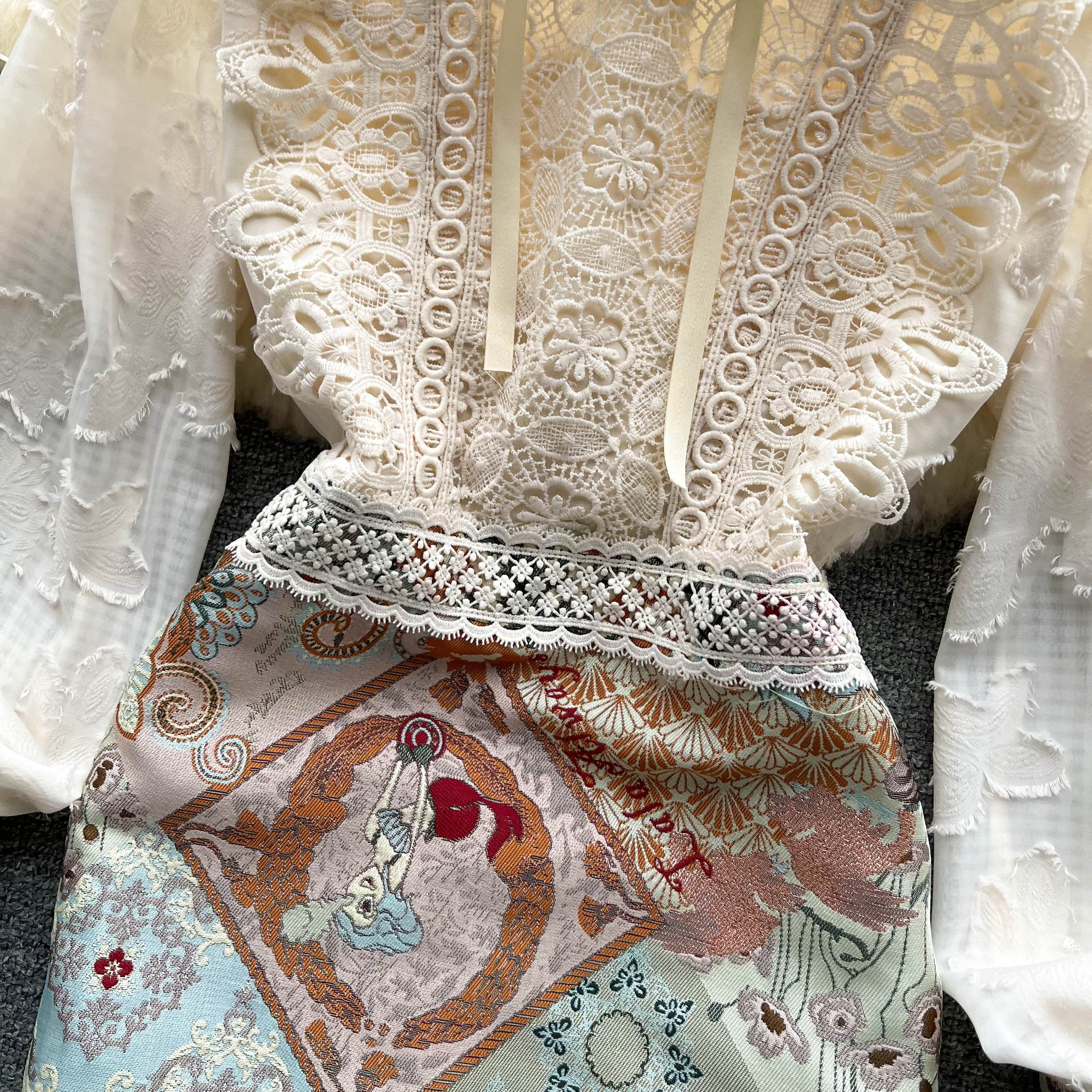 Lace Embroidery Women Dress Summer 2025 Temperament Elegant Zipper Long Sleeves Ladies A E Slim Chic Dresses