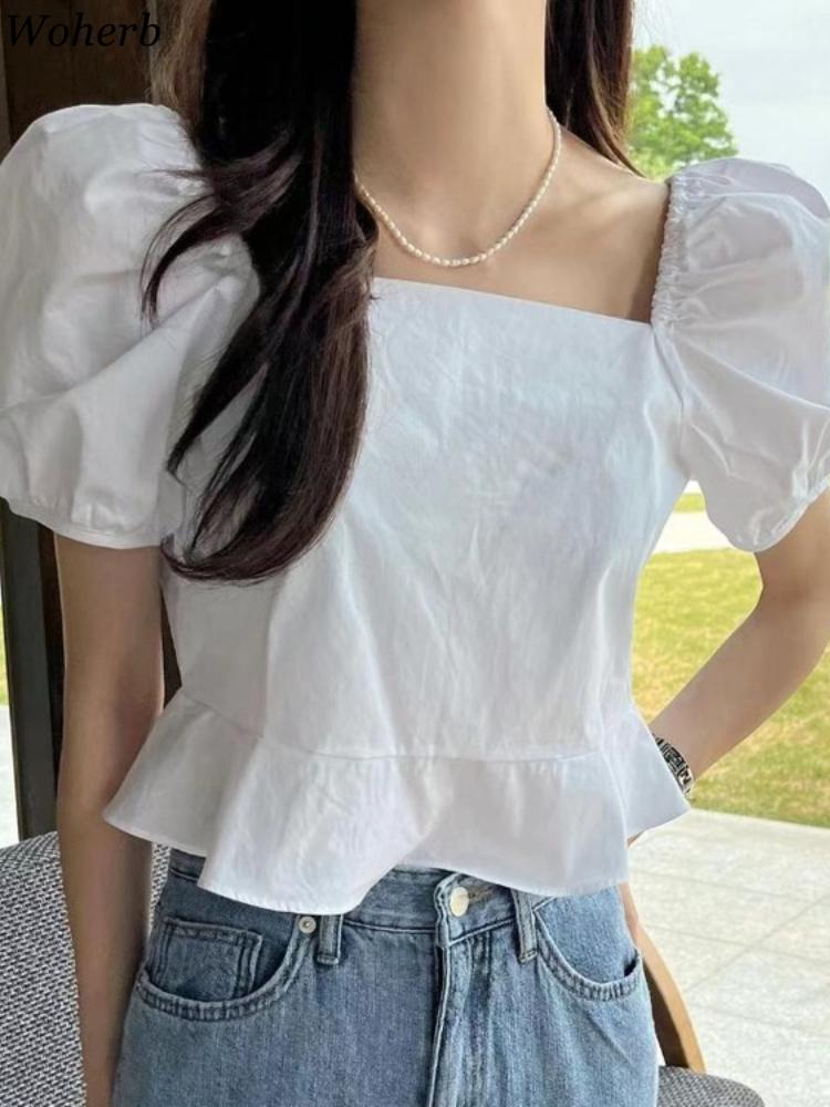 Women's Blouses & Shirts Fashion White Laides Tops Bsummer For Women Square Collar Puff Sleeve Sweet Tunic Ruffles Korean FemaleWomen's
Women's Blouses & Shirts Fashion White Laides Tops Bsummer For Women Square Collar Puff Sleeve Sweet Tunic Ruffles Korean FemaleWomen's