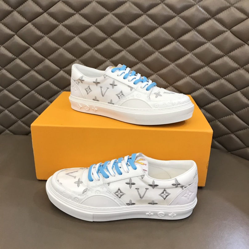 Men and women's shoes high quality luxury designer embroidery brand mesh Embossed calfskin very good ESFV