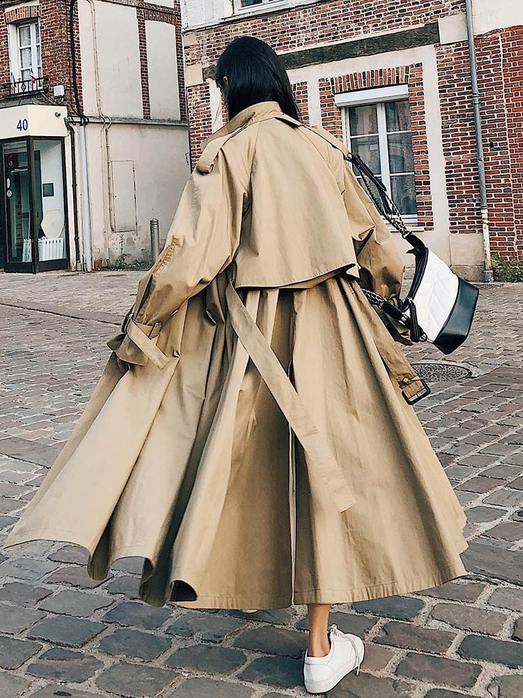 Women's Trench Coats Fashion Windbreaker Middle And Long Spring Autumn Korean Version Loose British Style Knee Length, Khaki xl
Women's Trench Coats Fashion Windbreaker Middle And Long Spring Autumn Korean Version Loose British Style Knee Length, Khaki xl