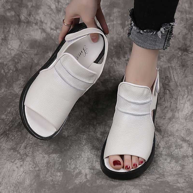 genuine leather women sandals ins high quality comfy soft cute women summer shoes platform heel chunky sandalias de tacon, Black
genuine leather women sandals ins high quality comfy soft cute women summer shoes platform heel chunky sandalias de tacon, Black