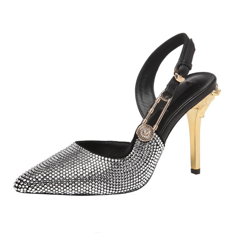Sandals Diamond Cat Heel Women's ROMAN Leather Shallow Mouth Single Shoes Top Layer Cowhide High Heels, Black
Sandals Diamond Cat Heel Women's ROMAN Leather Shallow Mouth Single Shoes Top Layer Cowhide High Heels, Black