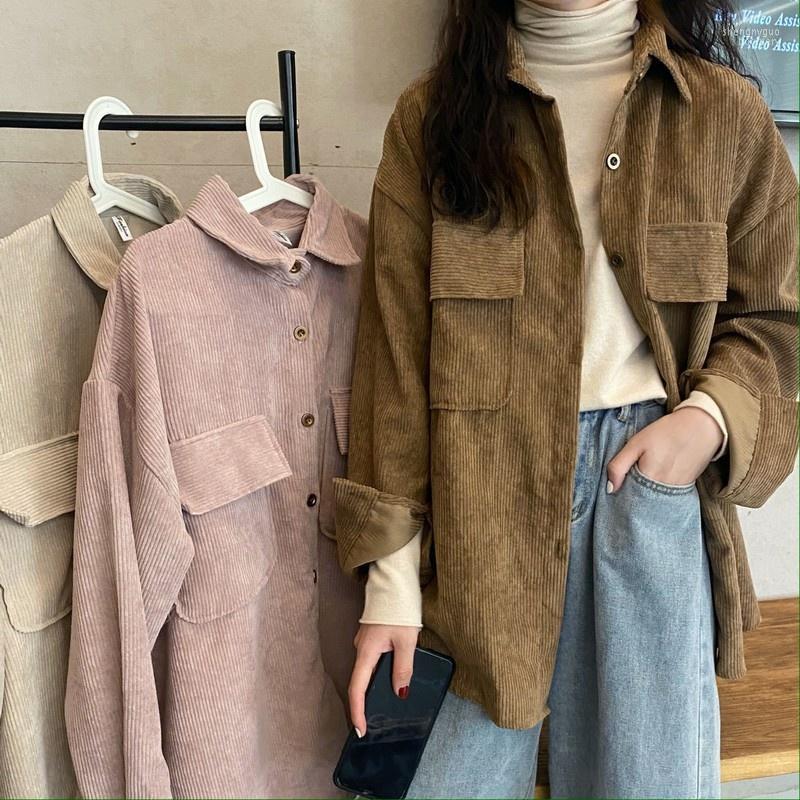 Women's Jackets Winter 2022 Fashion Velvet Shirts Coat Turn-Down Collar Single-Breasted Vintage Tops Long Sleeve Solid Loose Jacket Fall, Brown
Women's Jackets Winter 2022 Fashion Velvet Shirts Coat Turn-Down Collar Single-Breasted Vintage Tops Long Sleeve Solid Loose Jacket Fall, Brown