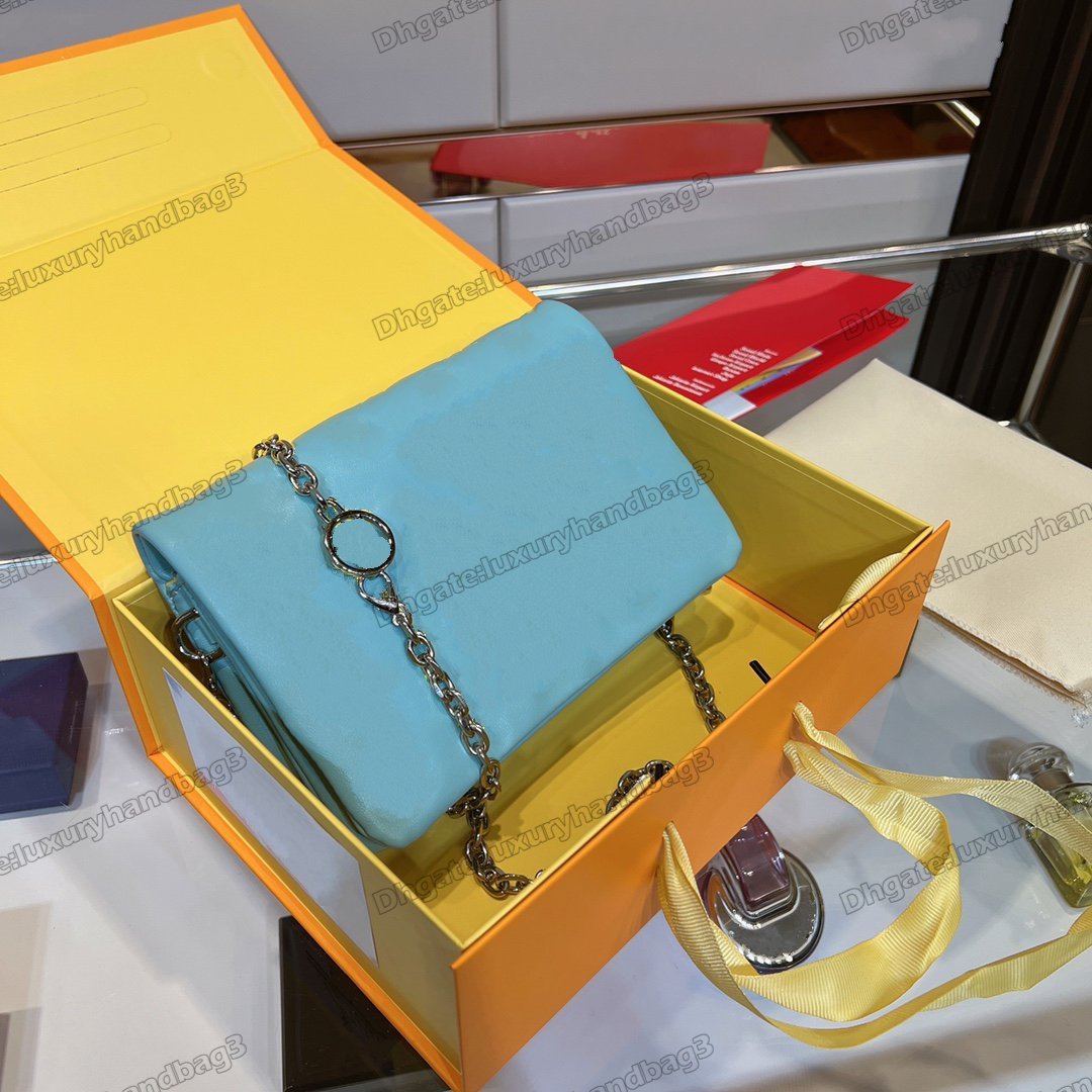 Pochette Coussin Leather Shoulder Bag Sliver/Golden Chain Flap Bag Puffy Lambskin Monograms Handbag Designer Womens Purse Wallet Luxury Clutch, Color 1#
Pochette Coussin Leather Shoulder Bag Sliver/Golden Chain Flap Bag Puffy Lambskin Monograms Handbag Designer Womens Purse Wallet Luxury Clutch, Color 1#