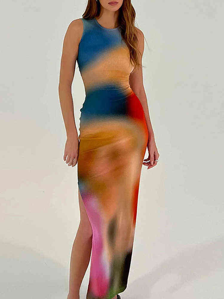 Women Elegant Slim Fit Print Sleeveless Dress Ladies Sexy Slit O Neck Dresses 2022 Female Summer Fashion Party Soft Robe T220816, Red
Women Elegant Slim Fit Print Sleeveless Dress Ladies Sexy Slit O Neck Dresses 2022 Female Summer Fashion Party Soft Robe T220816, Red