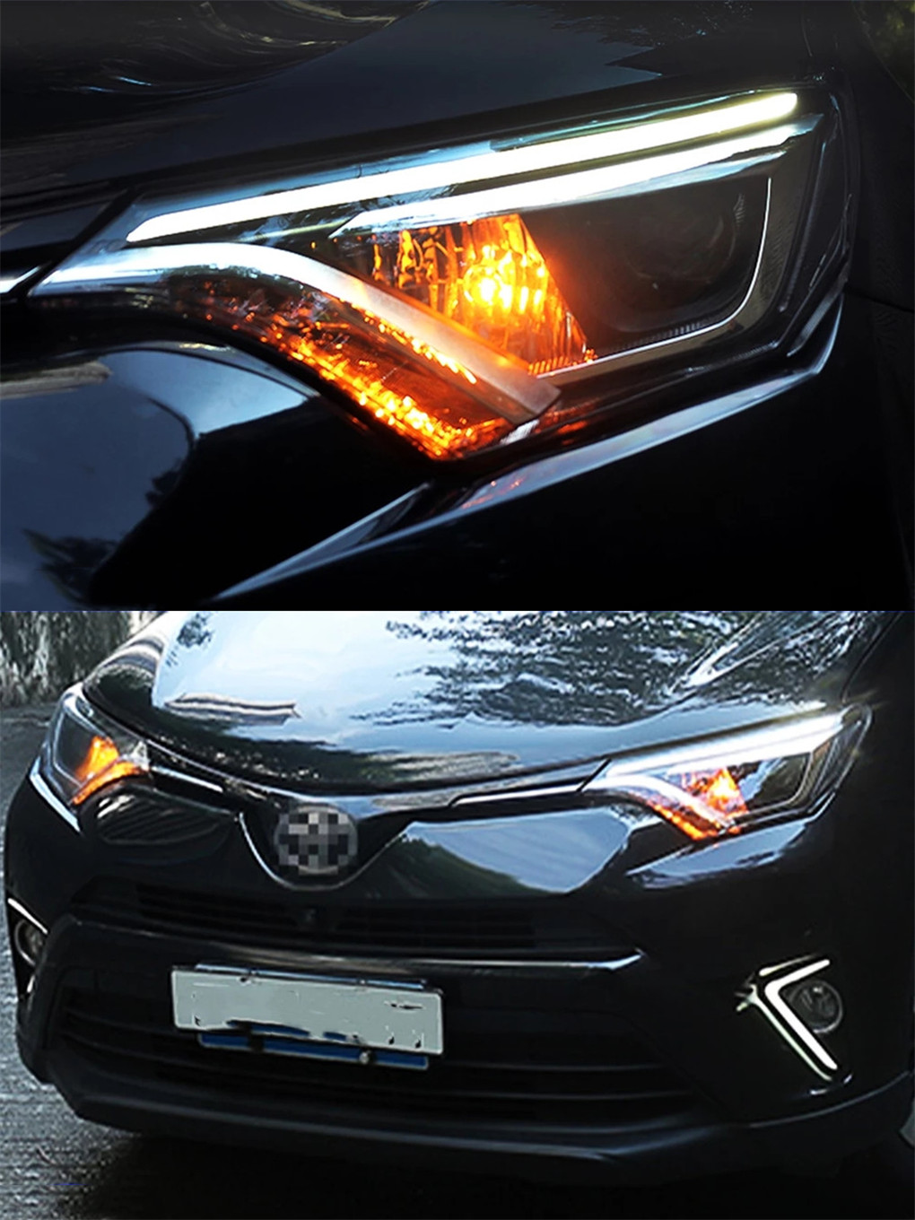 Auto Lights For RAV4 LED Headlight 20 17-20 18 Headlights LED Bulb Dynamic Turn Signal Headlamp Daytime Running Light