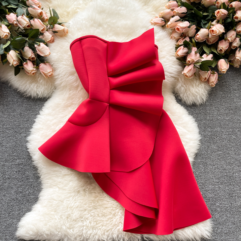 Autumn Women Fashion Women's Blouses Top Shirts Sleeveless Backless Pleated Ruffled Irregular Sexy Tuxedo Shirts Elegant Ladies Party Haut Femme 