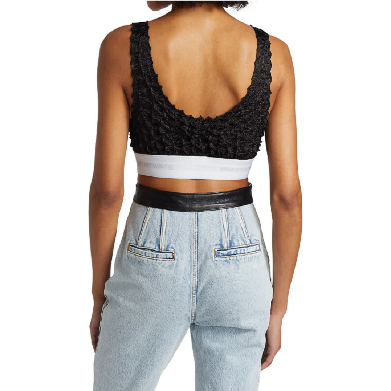 Big-name summer satin tight-fitting women's halter tops sexy vests ladies fashion all-match suspenders bikini bra y2k XL 220325