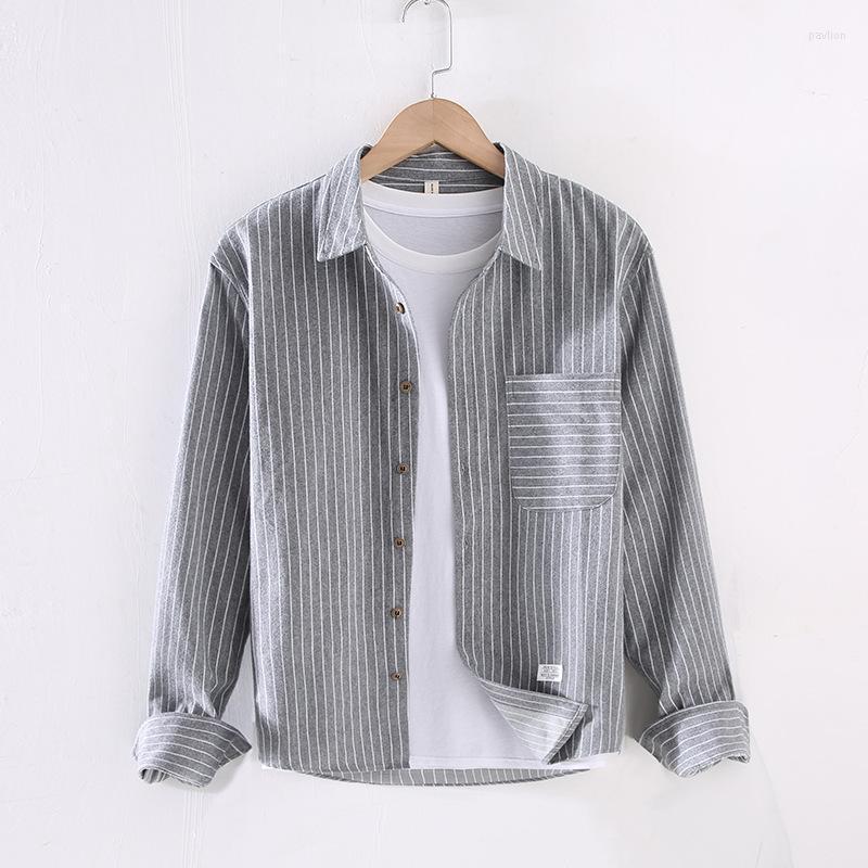 Men's Casual Shirts Mens Fashion Clothing Trends 2022 Fall Brushed Thick Striped Simple Lapel Japanese Shirt Camisas Para Hombre, Gray
Men's Casual Shirts Mens Fashion Clothing Trends 2022 Fall Brushed Thick Striped Simple Lapel Japanese Shirt Camisas Para Hombre, Gray