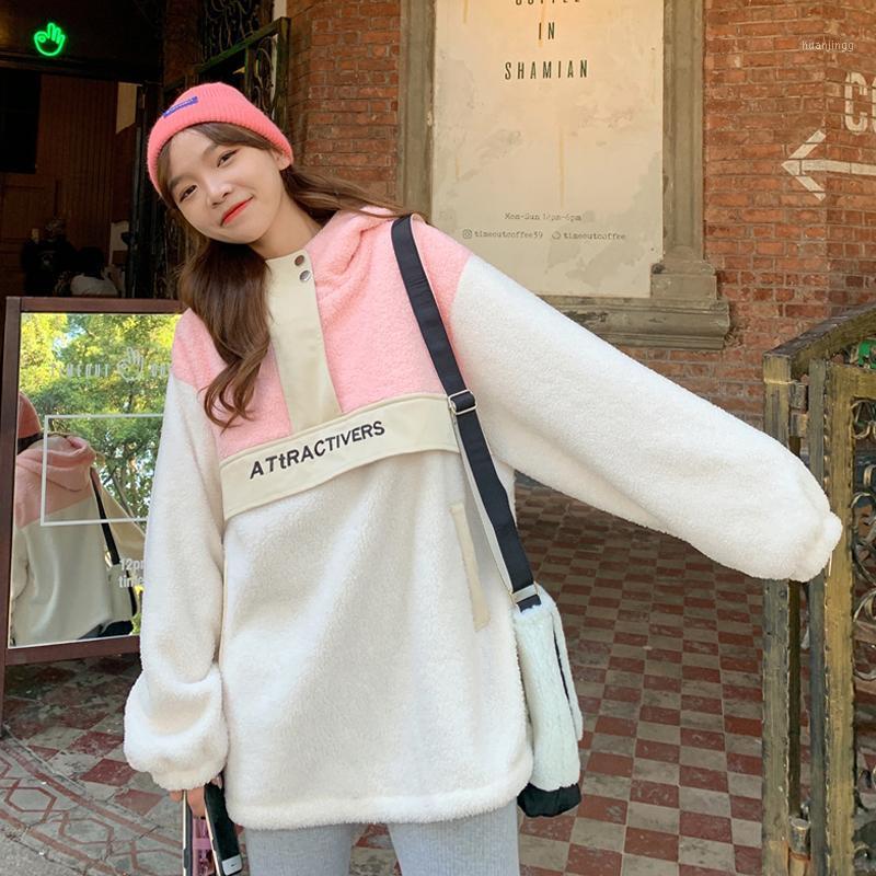 Cute Harajuku Hooded Winter Warm Oversize Sweatshirt Women Korea Loose Lamb Fur Letters Embroidered Thickened Pullover Female Women's Hoodie, Black
Cute Harajuku Hooded Winter Warm Oversize Sweatshirt Women Korea Loose Lamb Fur Letters Embroidered Thickened Pullover Female Women's Hoodie, Black
