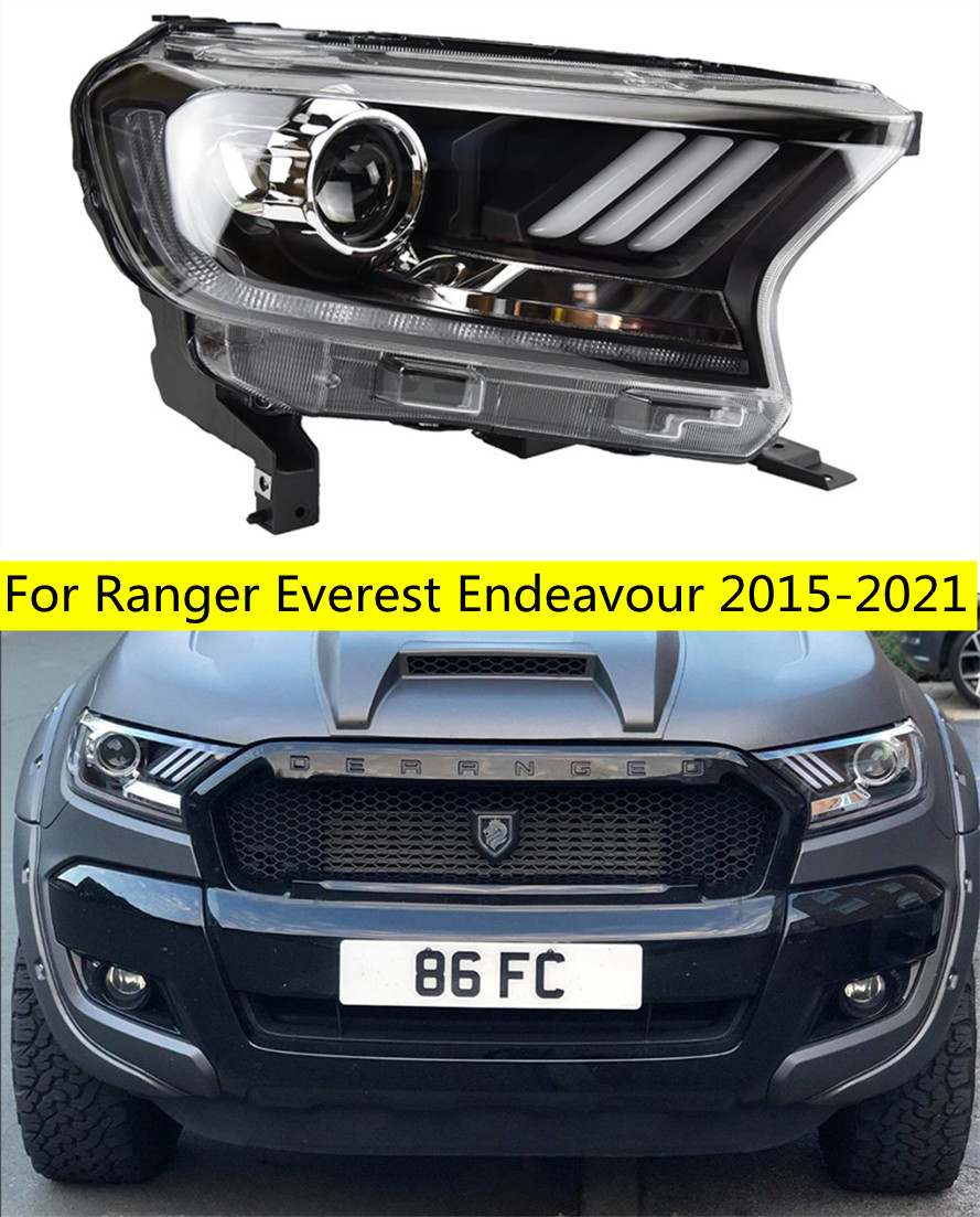 Cars LED Head Lights For Ranger Everest Endeavour Mustang Type 20 15-2021 Modified LED Lamps DRL Headlights