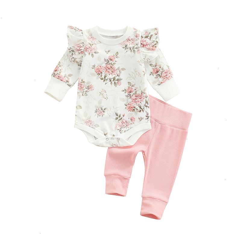 2 Pieces Baby Suit Set Flower Print Round Neck Long Sleeve Romper Solid Color Trousers For Girls 0-18 Months, As picture
2 Pieces Baby Suit Set Flower Print Round Neck Long Sleeve Romper Solid Color Trousers For Girls 0-18 Months, As picture