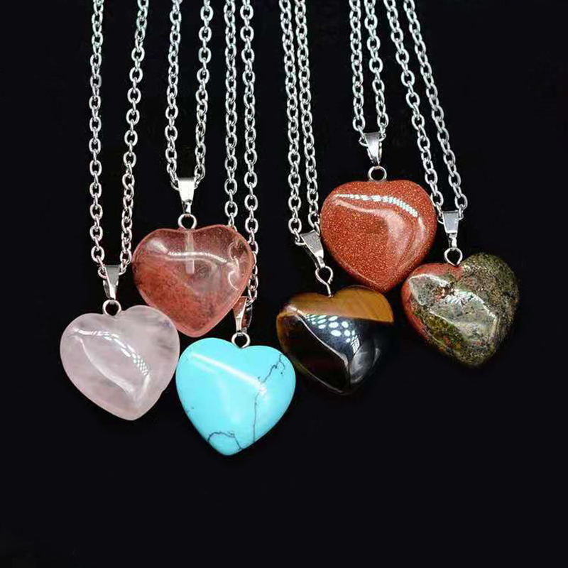 Natural Stone Chakra Gemstone Necklace for Women Men Reiki Healing Point Crystal Quartz Pendant Charm Necklaces With Leather Chain Promotion Jewelry G