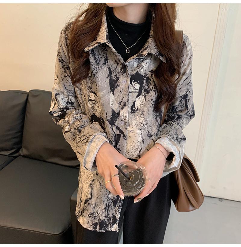 Women' Blouses & Shirts Shirt Chic Vintage Cool Ink Print Turn-down Collar Long Sleeve Blouse Tops Hipster Korean Autumn Spring Vere22, As pic
Women' Blouses & Shirts Shirt Chic Vintage Cool Ink Print Turn-down Collar Long Sleeve Blouse Tops Hipster Korean Autumn Spring Vere22, As pic