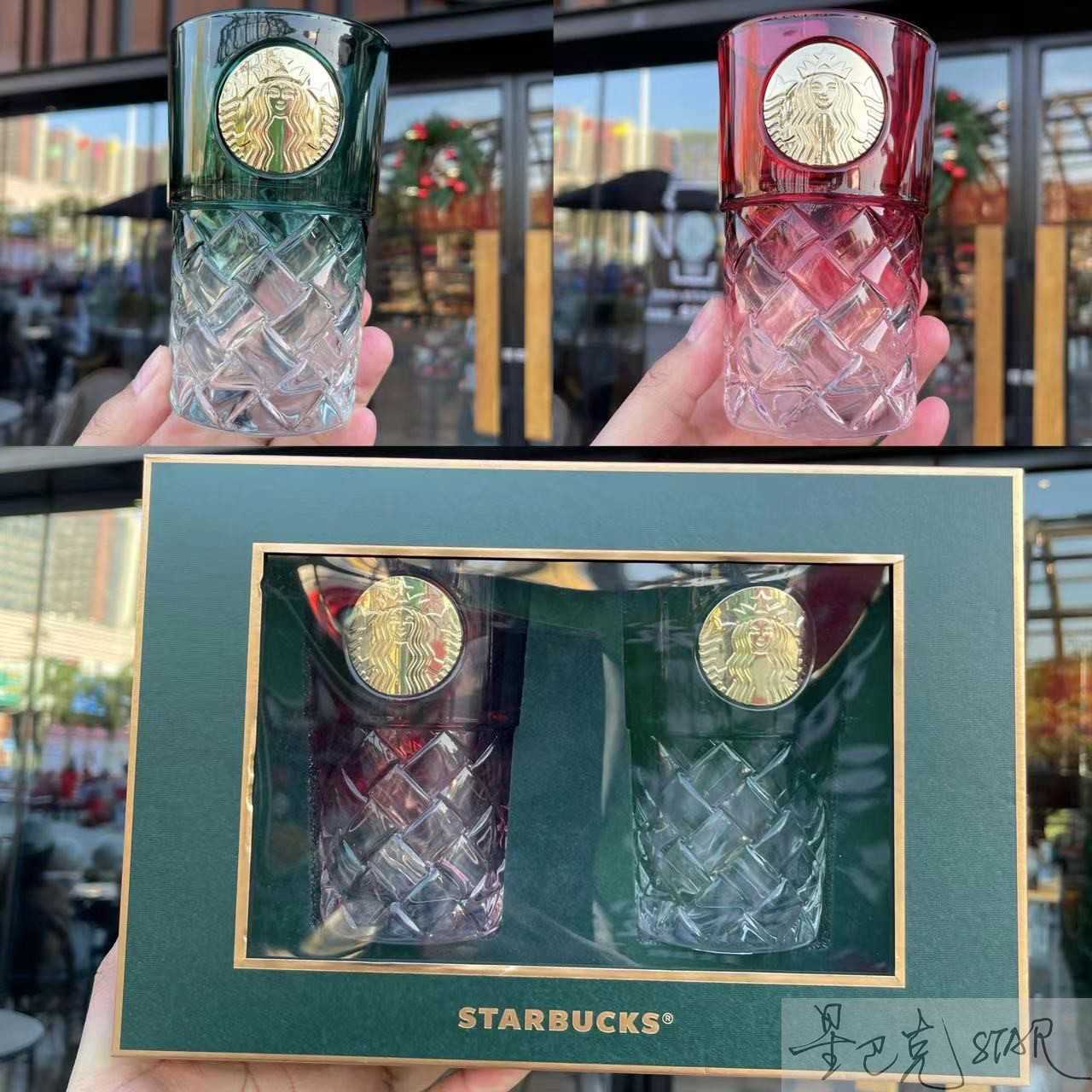 Starbucks cup 310ML vintage red and green style gradient glass gift box couple coffeeYJAR
Starbucks cup 310ML vintage red and green style gradient glass gift box couple coffeeYJAR