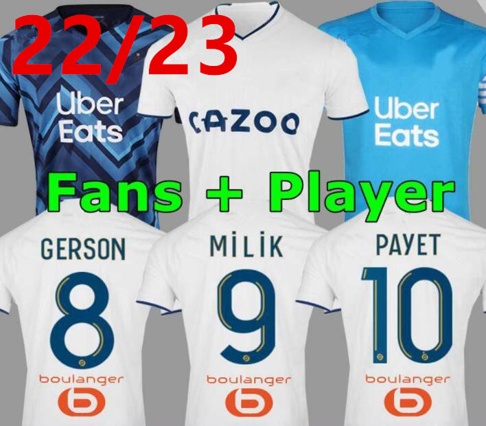 22 23 soccer jerseys 2022 2023 MarseilleS MILIK maillot foot CUISANCE THAUVIN BENEDETTO KAMARA PAYET football shirts men kit LUIS HENRIQUE ALVARO, 22 23 home
22 23 soccer jerseys 2022 2023 MarseilleS MILIK maillot foot CUISANCE THAUVIN BENEDETTO KAMARA PAYET football shirts men kit LUIS HENRIQUE ALVARO, 22 23 home