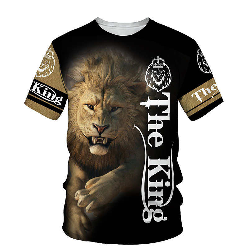 The Lion King 3D Print Men Tshirt Summer O Neck Short Sleeve Tees Tops 3D Style Male Clothes Fashion Casual Tshirts 220526