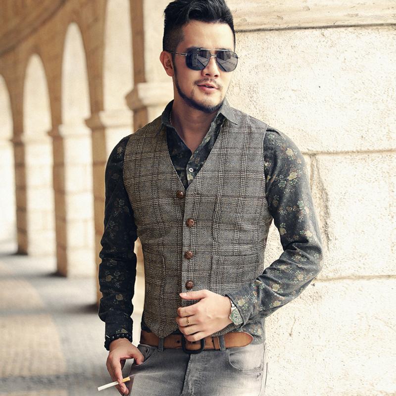 Men' Vests Spring Vintage Mens Suit Vest Sleeveless Wool Cotton Shirts Dress British Formal Waistcoats For Wedding Party Phin22, Khaki
Men' Vests Spring Vintage Mens Suit Vest Sleeveless Wool Cotton Shirts Dress British Formal Waistcoats For Wedding Party Phin22, Khaki