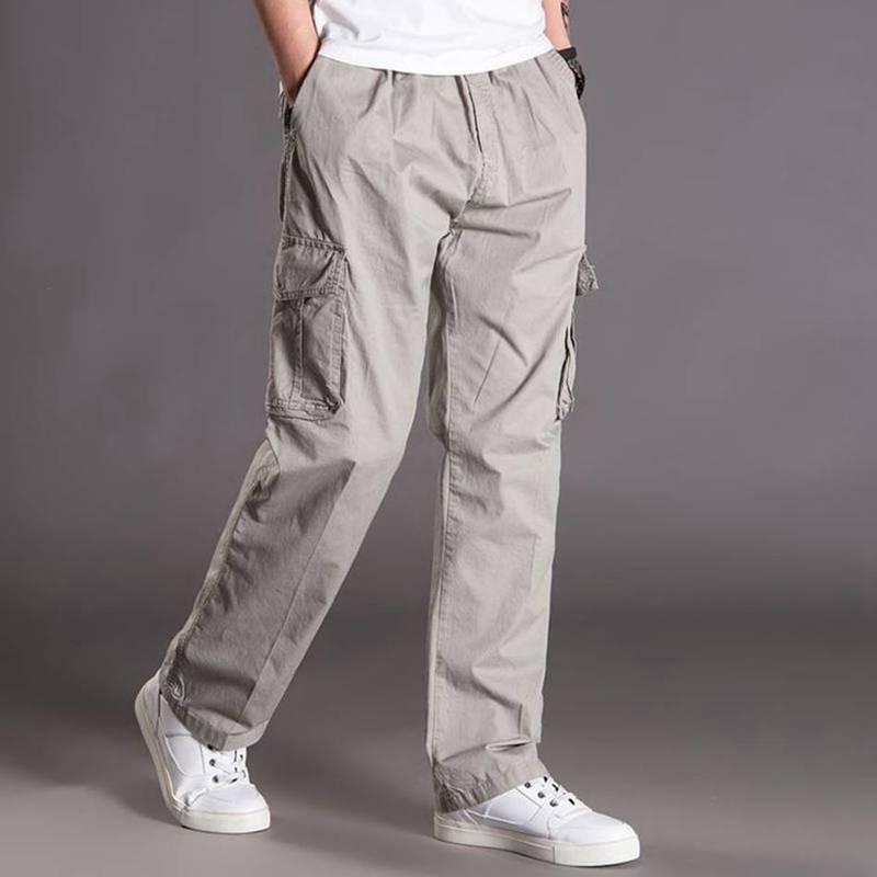 big size 10XL 12XL 13XL summer Men Cargo Pants Cotton Pocket Loose army green Casual Safari Style out door Pants mferlier 220325