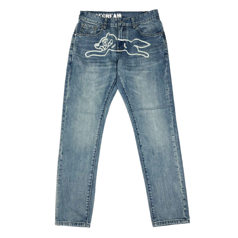 High version BBC mens jeans designer pants retro ins American hip hop sweatpants, Blue
High version BBC mens jeans designer pants retro ins American hip hop sweatpants, Blue