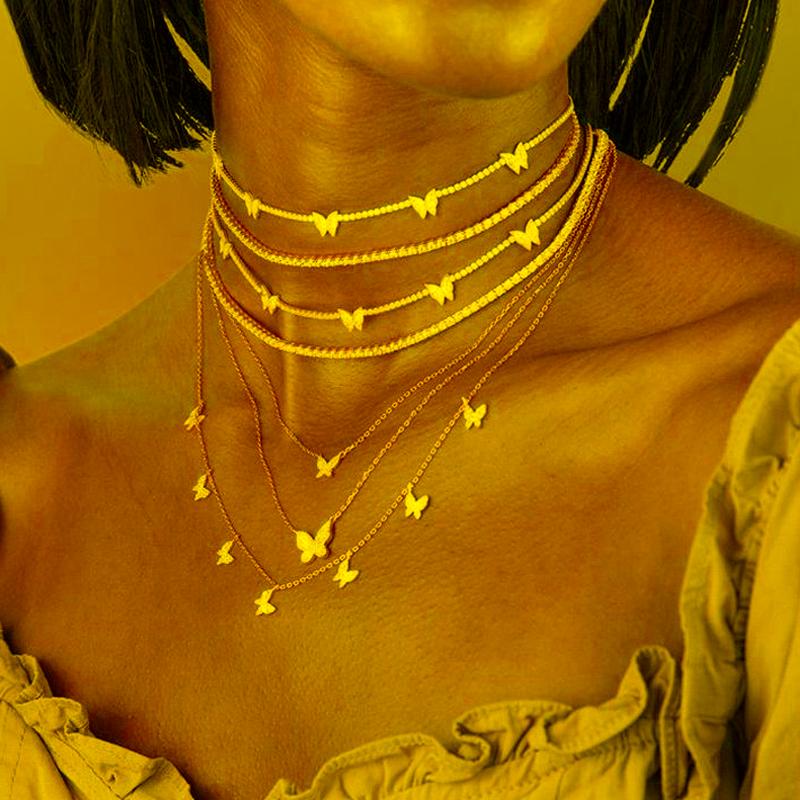 Chokers Summer Iced Out CZ Tennis Chain Butterfly Necklace Choker Animal Charm Gold Silver Color Women Fashion JewelryChokers
Chokers Summer Iced Out CZ Tennis Chain Butterfly Necklace Choker Animal Charm Gold Silver Color Women Fashion JewelryChokers