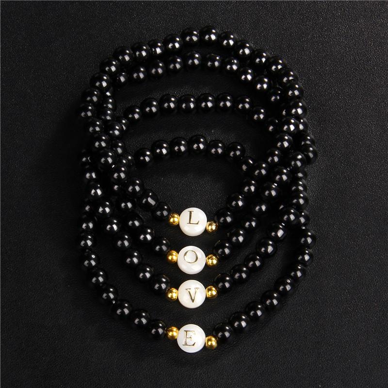 Charm Bracelets Letter Bracelet Shell Mother Of Pearl Alphabet Initial Name For Women Men Black Onyx 6mm Beads Bangle Jewelry GiftCharm
Charm Bracelets Letter Bracelet Shell Mother Of Pearl Alphabet Initial Name For Women Men Black Onyx 6mm Beads Bangle Jewelry GiftCharm