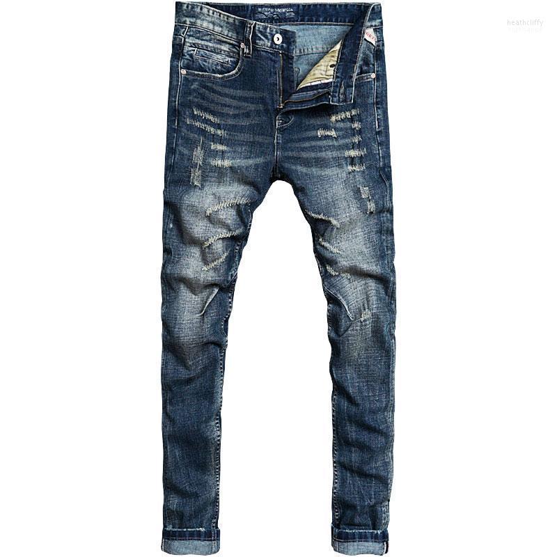 Men's Jeans Men Vintage Fashion Retro Black Blue Ripped Destroyed Baggy Pants Streetwear Male Hip Hop Denim Heat22
Men's Jeans Men Vintage Fashion Retro Black Blue Ripped Destroyed Baggy Pants Streetwear Male Hip Hop Denim Heat22