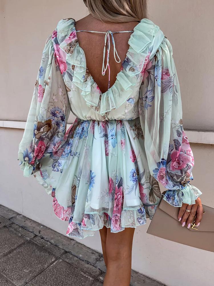 Casual Dresses Sexy Women 2022 Floral Printing Ruffles Sweet Dress Summer Long Sleeve Deep V-Neck Lace-Up Ladies Party StreetwearCasual, 03 blue
Casual Dresses Sexy Women 2022 Floral Printing Ruffles Sweet Dress Summer Long Sleeve Deep V-Neck Lace-Up Ladies Party StreetwearCasual, 03 blue