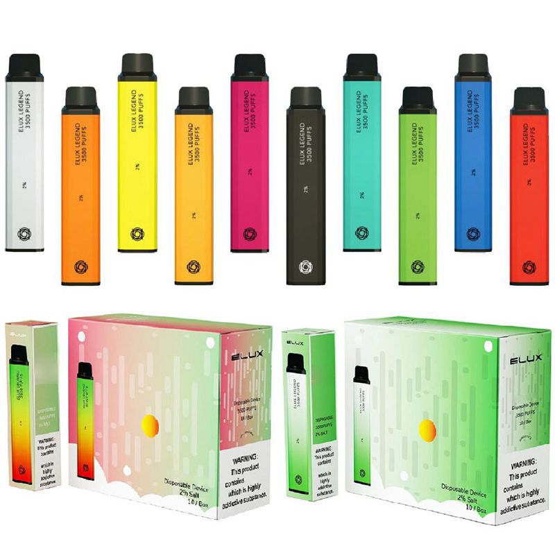 Wholesale Elux Legend Disposable Vape E cigarette 3500 Puff Vapes Pen 1000mAh Battery Stick Vapor Kit 2% 10ml Pre Filled Device xxl max xtra box vaper desechable
Wholesale Elux Legend Disposable Vape E cigarette 3500 Puff Vapes Pen 1000mAh Battery Stick Vapor Kit 2% 10ml Pre Filled Device xxl max xtra box vaper desechable