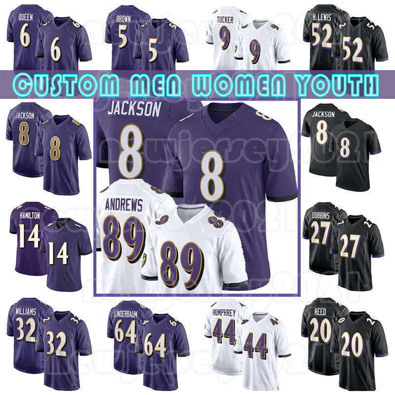 8 Lamar Jackson 89 Mark Andrews 14 Kyle Hamilton Football Jersey Justin Tucker Patrick Queen Ray Lewis Marlon Humphrey J.K. Dobbins Rashod Bateman Rashod Bateman Oweh, Custom men (t x z)
8 Lamar Jackson 89 Mark Andrews 14 Kyle Hamilton Football Jersey Justin Tucker Patrick Queen Ray Lewis Marlon Humphrey J.K. Dobbins Rashod Bateman Rashod Bateman Oweh, Custom men (t x z)