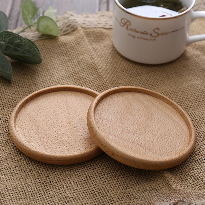 Wooden Coasters Black Walnut Coffee Tea Cup Mats Natural Non Slip Teapot Drink Coasters Home Bar Tools