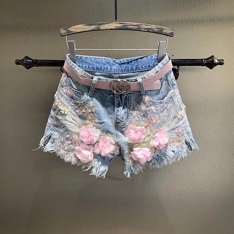 Women's Shorts Heavy Embroidery Beaded Jean Women Straight High Waisted Sexy Girl Pantalones Cortos De Mujer Womens ShortsWomen's, Sky blue
Women's Shorts Heavy Embroidery Beaded Jean Women Straight High Waisted Sexy Girl Pantalones Cortos De Mujer Womens ShortsWomen's, Sky blue