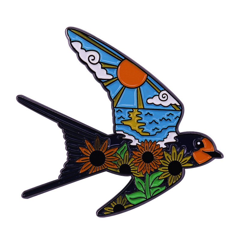 Creativity Bird Enamel Pins Brooch Collecting Sunrise Lapel Badges Men Women Fashion Jewelry Gifts Adorn Backpack Collar Hat, As picture
Creativity Bird Enamel Pins Brooch Collecting Sunrise Lapel Badges Men Women Fashion Jewelry Gifts Adorn Backpack Collar Hat, As picture