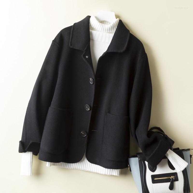Women' Wool & Blends 2022 Elegant Casual Double-Sided Cashmere Coats Autumn Winter Coat Women Fit Soft Short Female Jacket Clothes LW455, Black
Women' Wool & Blends 2022 Elegant Casual Double-Sided Cashmere Coats Autumn Winter Coat Women Fit Soft Short Female Jacket Clothes LW455, Black