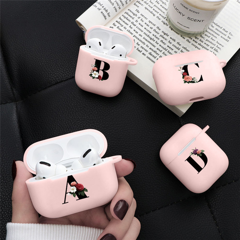 Pink Floral Initial Alphabet Letters Cover For AirPods Pro Case tective Shell Silicone Apple Air Pods Headset Cases
Pink Floral Initial Alphabet Letters Cover For AirPods Pro Case tective Shell Silicone Apple Air Pods Headset Cases