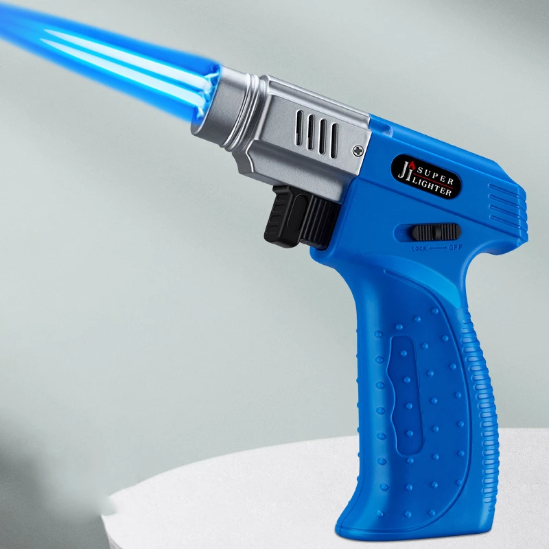 Gas Windproof BBQ Kitchen Cooking Jet Torch Turbine Lighter High Capacity Spray Gun Jewelry Metal Welding Gifts Lighters W260202