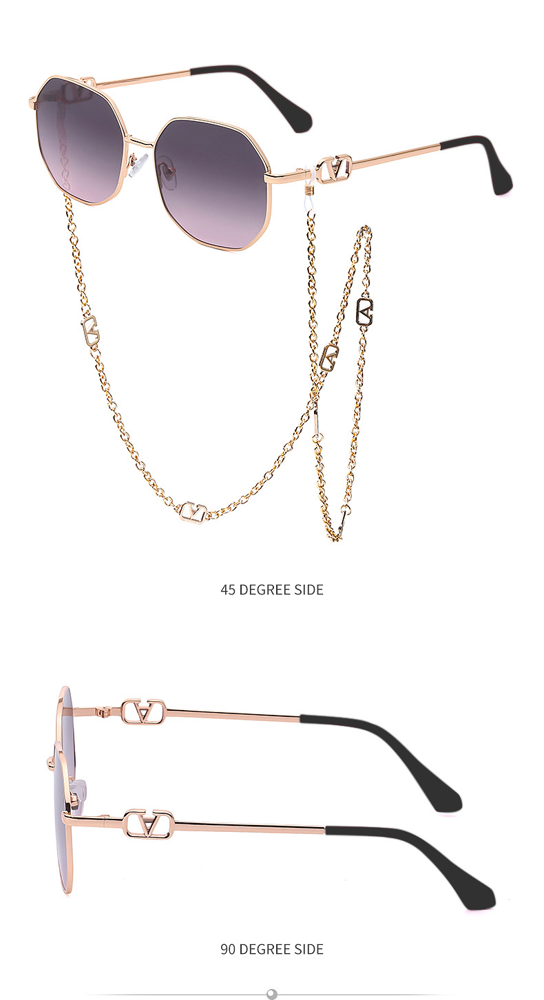 Designer Sunglasses Brand Eyewear Chain Luxury Men Women Sun Glasses UV400 Metal Lens for Daily Outdoor Travel Gift High Quality Texture