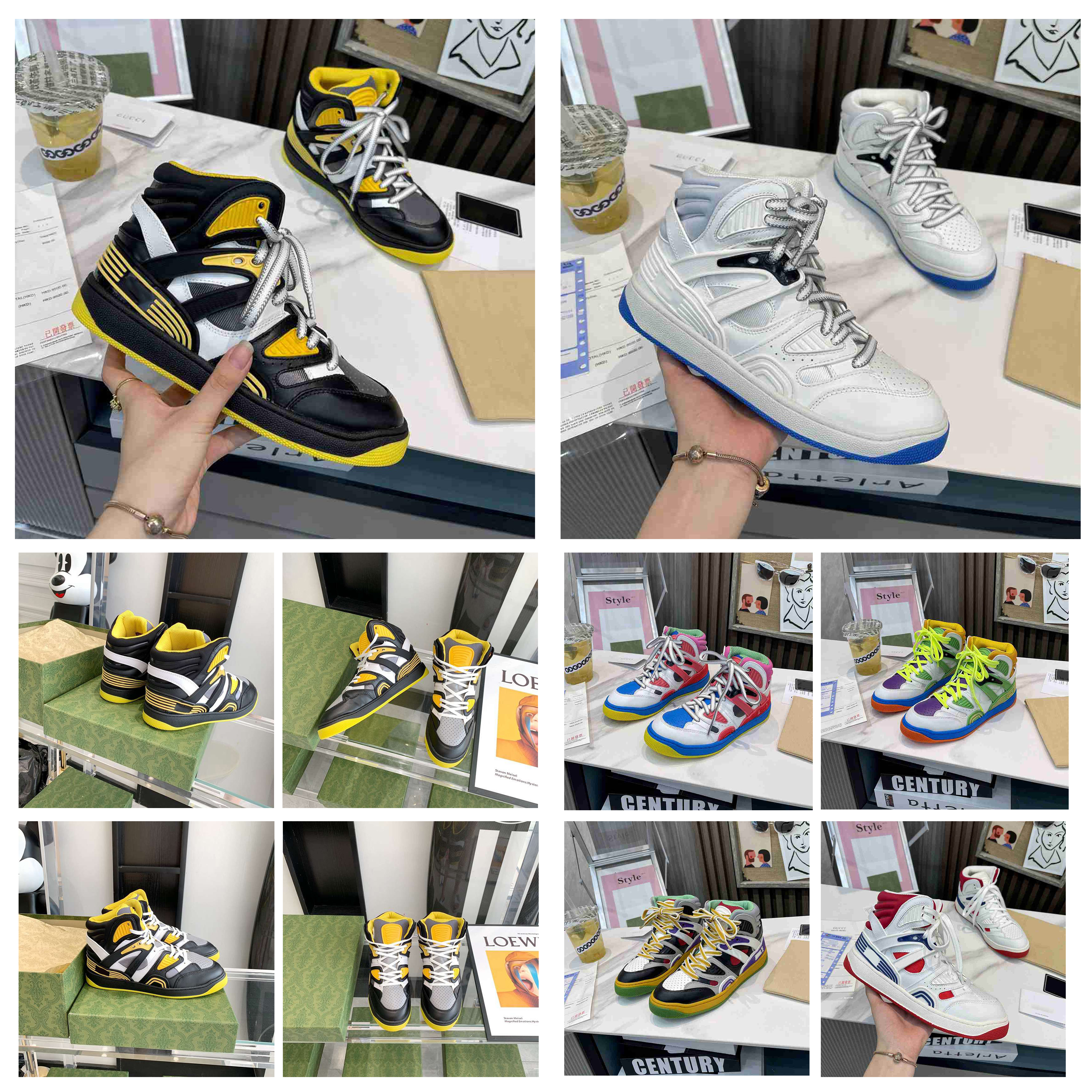 2022 Classic Designer Shoes Women Men Basket High Top Sneakers Contrasting Ankle Mesh Thickening Sneaker Designer shoe Luxury Fashion Size 35-45
2022 Classic Designer Shoes Women Men Basket High Top Sneakers Contrasting Ankle Mesh Thickening Sneaker Designer shoe Luxury Fashion Size 35-45