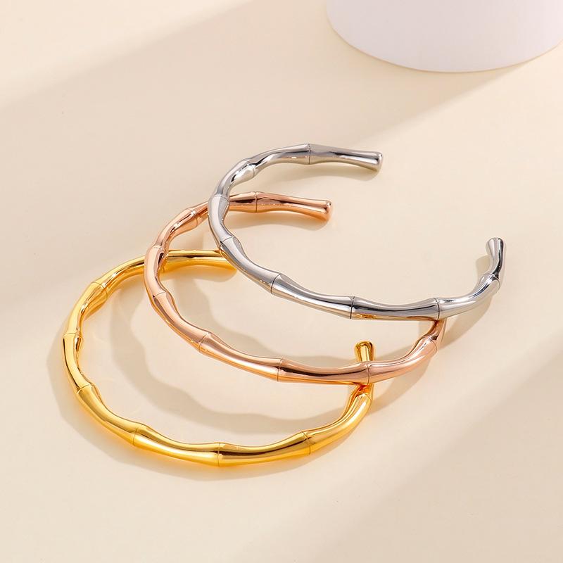 Bangle Gold Stainless Steel Bamboo Bracelet For Women Girls Rose Plated Minimalist Personalized Open Cuff Bracelets JewelryBangleBangle
Bangle Gold Stainless Steel Bamboo Bracelet For Women Girls Rose Plated Minimalist Personalized Open Cuff Bracelets JewelryBangleBangle